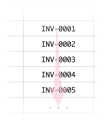 invoice sequence number graphic